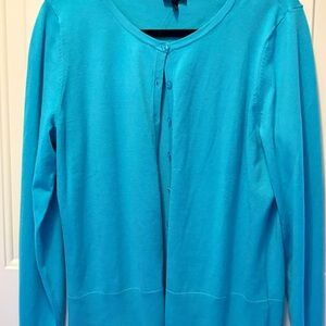 Talbots Turquoise Button-Up Cardigan